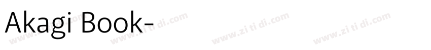 Akagi Book字体转换